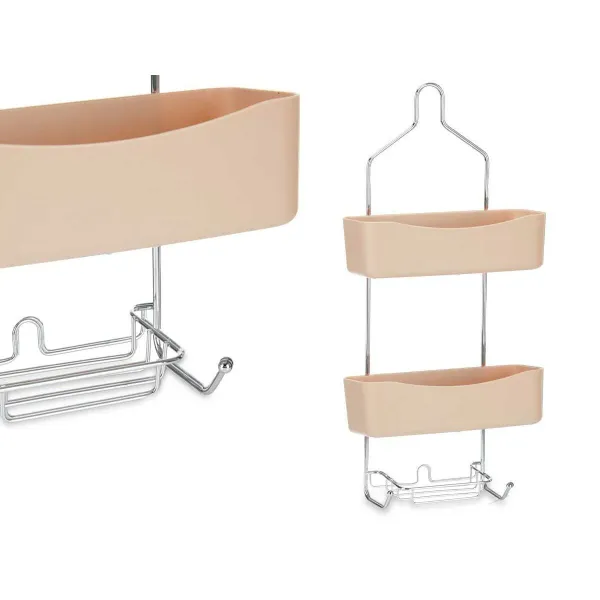 Kylpyhuonehyllyt Berilo Beige Metalli Muovinen 28 x 60 x 14 cm (6 osaa)