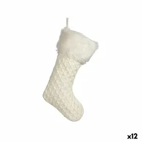 Новогоднее украшение Krist+ FG09-20493C Белый Рождественский Носок 28 x 4 x 46 cm (12 штук)