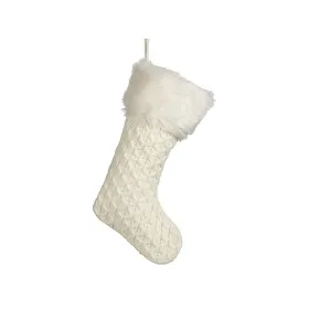 Новогоднее украшение Krist+ FG09-20493C Белый Рождественский Носок 28 x 4 x 46 cm (12 штук)