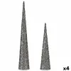 Новогоднее украшение Krist+ Серебристый Серебряный Конусы 9,5 x 60 x 9,5 cm пайетки (4 штук)