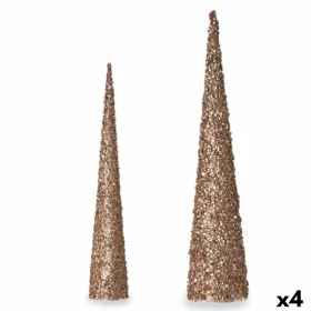 Новогоднее украшение Krist+ Бронзовый Позолоченный Конусы 9,5 x 60 x 9,5 cm пайетки (4 штук)