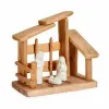 Seimikuvaelma Krist+ Valkoinen Luonnollinen Puu Keraminen 18 x 17 x 8 cm (2 osaa)