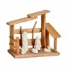 Seimikuvaelma Krist+ Valkoinen Luonnollinen Puu Keraminen 10 x 21 x 25 cm (2 osaa)