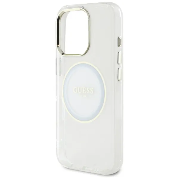 Guess IML Metal Colored Circle Classic Logo MagSafe - Case for iPhone 16 Pro (white)