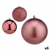 Kalėdinių kamuoliukų rinkinys Krist+ Rožinė Plastmasinis Ø 12 cm (6 vnt.)