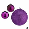 Joulupallosetti Krist+ Purppura Muovinen Ø 12 cm (6 osaa)