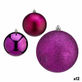 Joulupallosetti Krist+ Purppura Muovinen (12 osaa)