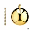Kalėdinių kamuoliukų rinkinys Krist+ Auksinis PVC Ø 7 cm (12 vnt.)