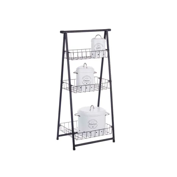 Shelves Kinvara Black Metal Iron 44 x 31 x 90 cm 44 x 90 x 31 cm 48 x 8,5 x 38 cm