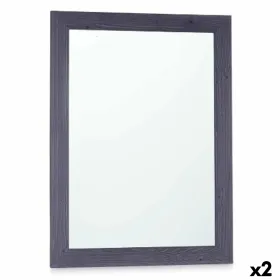 Sieninis veidrodis Gift Decor Mėlyna 60 x 80 cm 60,4 x 80,4 x 2 cm Medžio MDF Stačiakampis (2 vnt.)