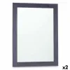 Sienas spogulis Gift Decor Zils 60 x 80 cm 60,4 x 80,4 x 2 cm Koks MDF Taisnstūra (2 gb.)