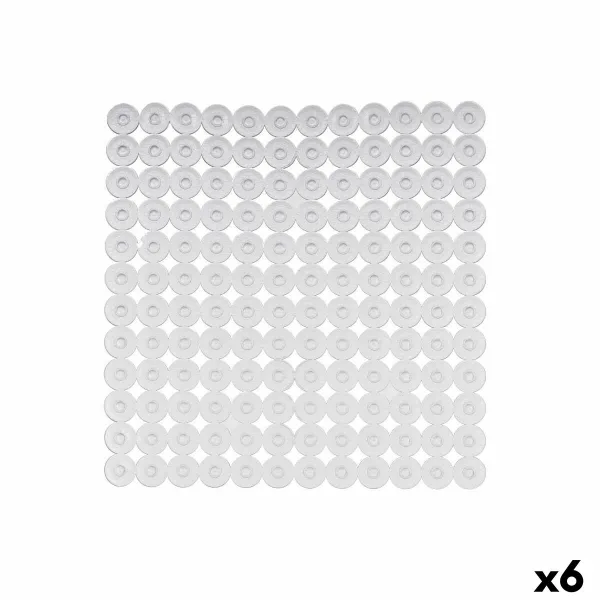 Нескользящий коврик для душа Berilo Прозрачный PVC 54 x 54 x 1 cm (6 штук)
