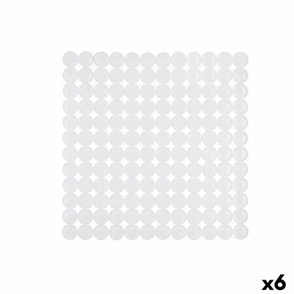 Luistamaton suihkumatto Berilo Valkoinen PVC 68 x 36 x 1 cm (6 osaa)