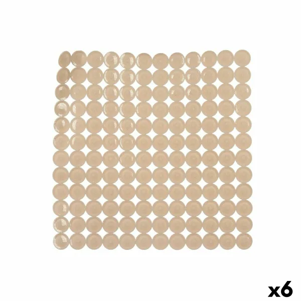 Luistamaton suihkumatto Berilo Beige PVC 54 x 54 x 1 cm 6 x 55 x 6 cm (6 osaa)