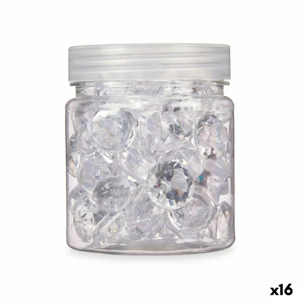 Декоративные камни Gift Decor Прозрачный 150 g Бриллиант (16 штук)