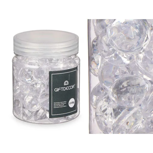 Декоративные камни Gift Decor Прозрачный 150 g Бриллиант (16 штук)