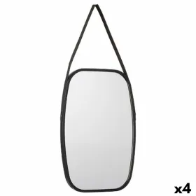Sieninis veidrodis Gift Decor Juoda 43 x 65 x 3 cm Stačiakampis (4 vnt.)