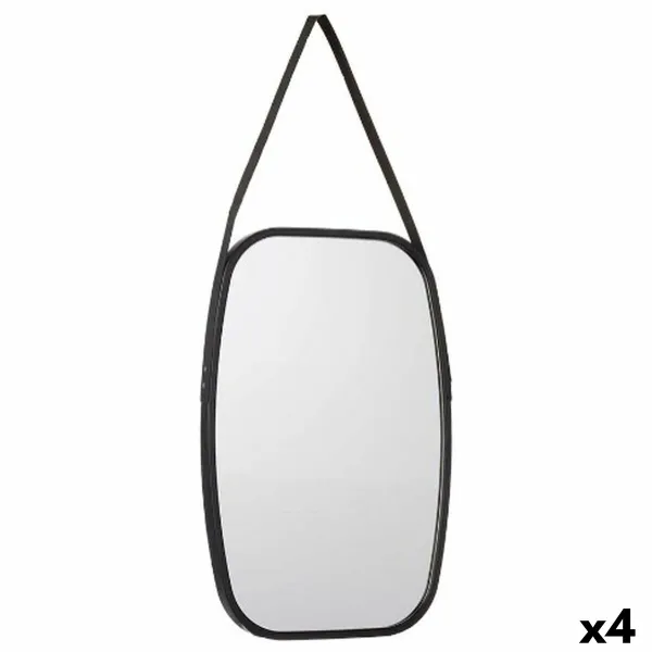 Настенное зеркало Gift Decor Чёрный 43 x 65 x 3 cm Прямоугольный (4 штук)