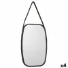 Настенное зеркало Gift Decor Чёрный 43 x 65 x 3 cm Прямоугольный (4 штук)