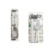 A shower head with a hose to direct the flow Berilo Silver Metal 9,8 x 23,5 x 9,8 cm 15 x 61 x 6,5 cm With support (6 Units)