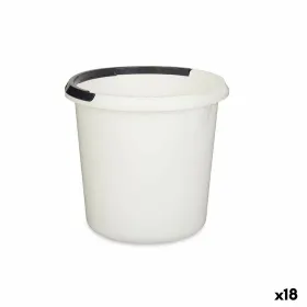 Bucket with Handle White Anthracite 10 L 30 x 28,5 x 30 cm (18 Units)