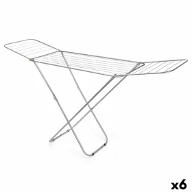 Taitettava kuivausteline Kipit Hopeinen Metalli 183 x 50,5 x 104 cm 127 x 4 x 50 cm 127 x 5 x 50 cm (6 osaa)