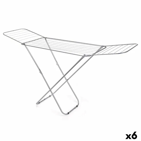 Folding clothes line Kipit Silver Metal 183 x 50,5 x 104 cm 127 x 4 x 50 cm 127 x 5 x 50 cm (6 Units)