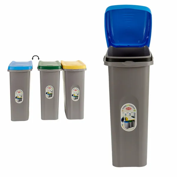 Мусорное ведро Stefanplast Синий Серый Пластик 25 L (6 штук)