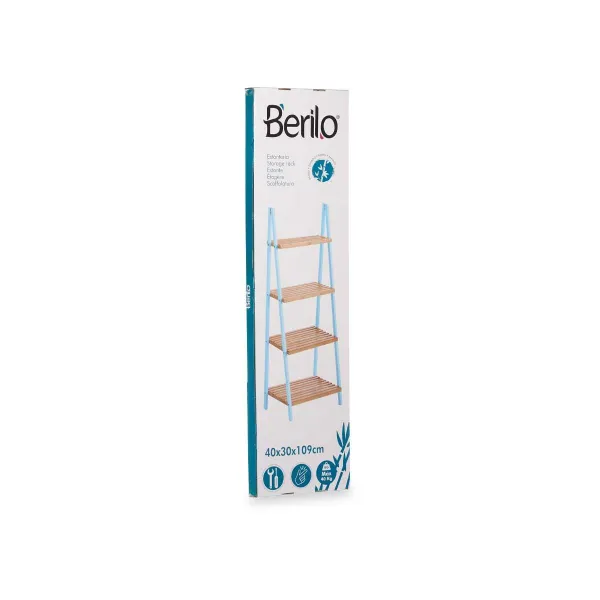 Bathroom Shelves Berilo Blue Natural 40 x 109,3 x 30 cm