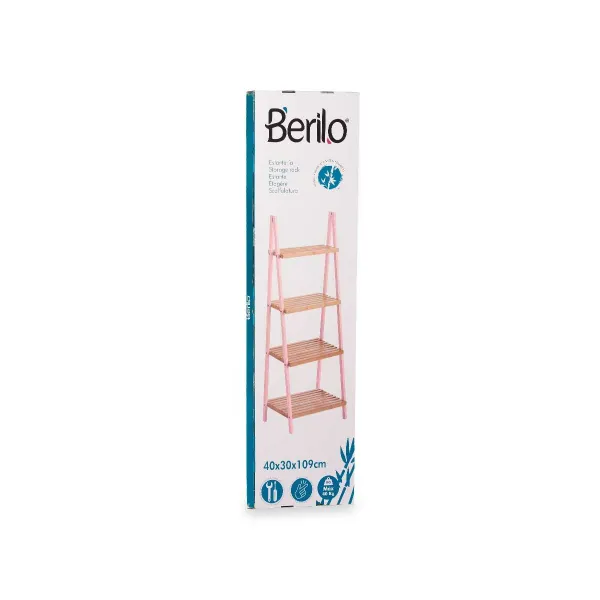 Kylpyhuonehyllyt Berilo Pinkki Luonnollinen 40 x 109,3 x 30 cm