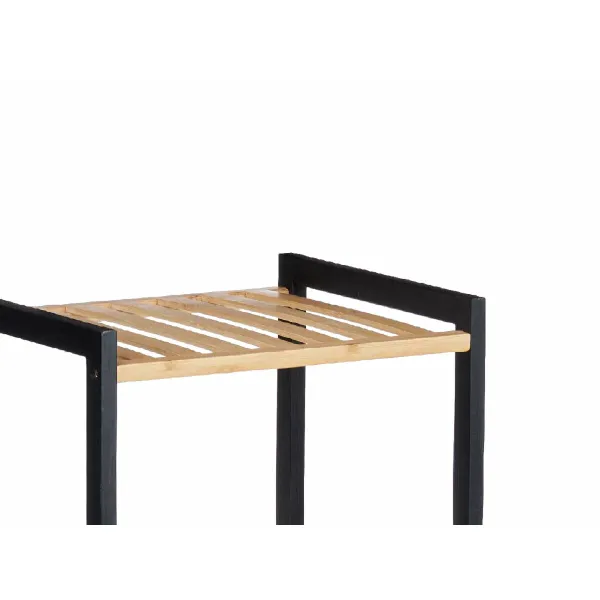 Bathroom Shelves Berilo Black Natural 35 x 30 x 70 cm 35,2 x 70 x 30,2 cm