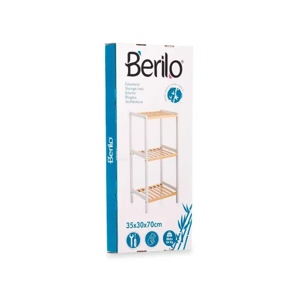 Bathroom Shelves Berilo White Natural 35 x 30 x 70 cm 35,2 x 70 x 30,2 cm