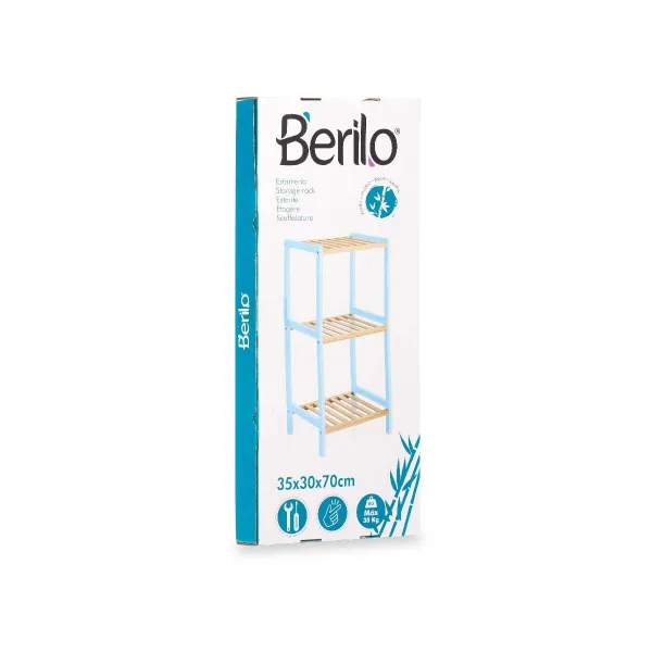 Полка для ванной Berilo Синий Натуральный 35 x 30 x 70 cm 35,2 x 70 x 30,2 cm
