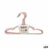Set of Clothes Hangers Kipit Blue Green Pink Metal Silicone Children's 9,5 x 0,3 x 18 cm 29 x 18 x 2,9 cm (24 Units)