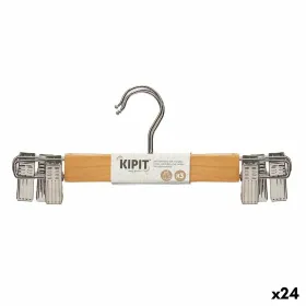 Drabužių pakabų rinkinys Kipit Ruda Sidabras Medžio Metalinis 28,5 x 2,5 x 11,5 cm 28,5 x 11,5 x 4 cm 28,5 x 11,5 x 6 cm Spyruok