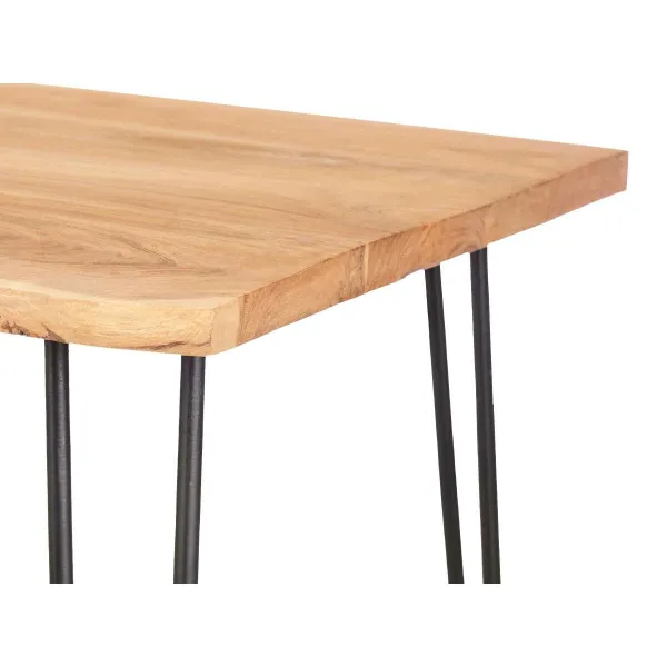Вспомогательный стол Gift Decor Live Edge Коричневый Чёрный 120 x 60 x 46 cm 120 x 4 x 60 cm