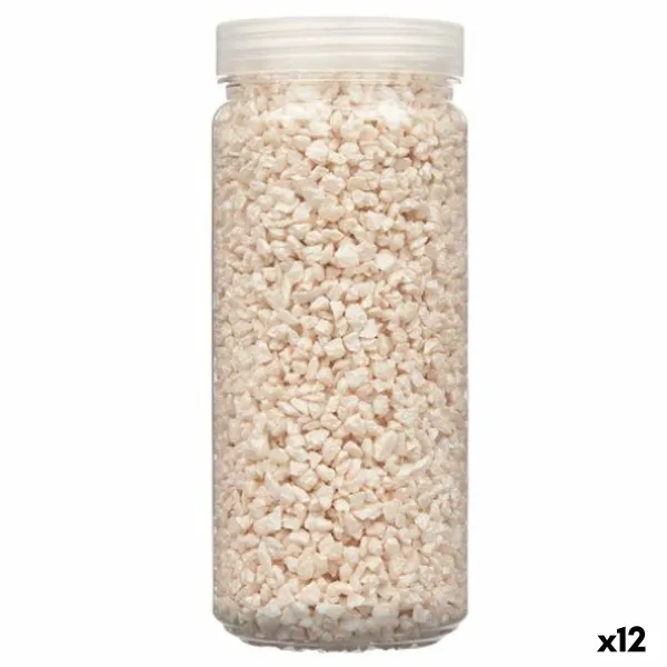 Dekoratyviniai akmenys Gift Decor Kreminė 2 - 5 mm 700 g 6,5 x 15,5 x 6,5 cm 6,2 x 15,3 x 6,2 cm (12 vnt.)