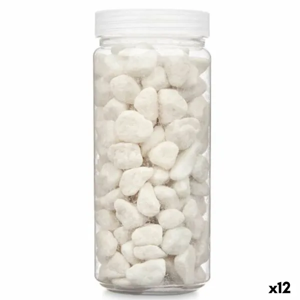 Dekoratyviniai akmenys Gift Decor Balta 10 - 20 mm 700 g 6,2 x 15,3 x 6,2 cm 6,5 x 15,8 x 6,5 cm (12 vnt.)