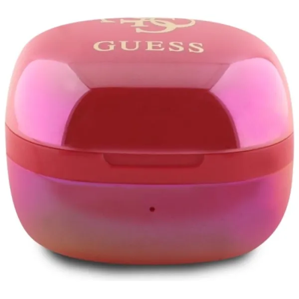 Guess 4G Printed Logo - Bluetooth TWS Headphones + Charging Case (Fuchsia)