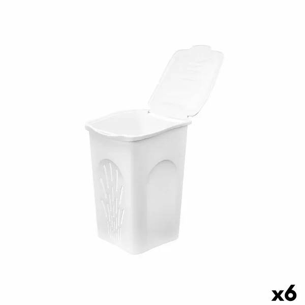 Pyykkikori Stefanplast Valkoinen Muovinen 50 L 37 x 56 x 39 cm (6 osaa)