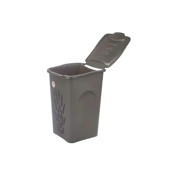Laundry basket Stefanplast Anthracite Plastic 50 L 37 x 56 x 39 cm 37 x 56 x 38,5 cm (6 Units)