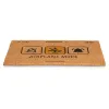 Doormat Gift Decor Airplane Mode Yellow Black Natural PVC Coconut Fibre 60 x 1 x 40 cm (12 Units)