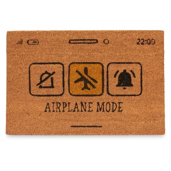 Kynnysmatto Gift Decor Airplane Mode Keltainen Musta Luonnollinen PVC Kookoskuitu 60 x 1 x 40 cm (12 osaa)
