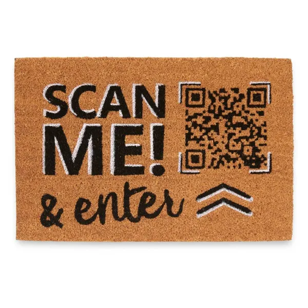 Дверной Коврик Gift Decor Scan Me! Жёлтый Синий Белый Красный Натуральный PVC Кокосовое волокно 60 x 1 x 40 cm (12 штук)