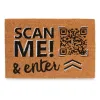 Doormat Gift Decor Scan Me! Yellow Blue White Red Natural PVC Coconut Fibre 60 x 1 x 40 cm (12 Units)