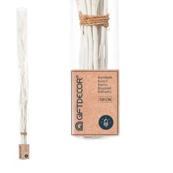 корсажи Gift Decor Белый Деревянный 10 x 120 x 10 cm LED Свет (8 штук)