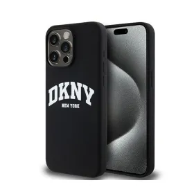 DKNY Liquid Silicone White Printed Logo MagSafe - Case for iPhone 14 Pro Max (black)