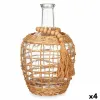 Dekoratīvais grafīns Gift Decor Brūns Caurspīdīgs Koks Stikls 20 x 30 x 20 cm 5,5 x 30 x 5,5 cm 20 x 30,5 x 20 cm (4 gb.)