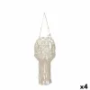 Фонарь Gift Decor Balts Kokvilna Stikls Auklu adīšanas māksla 24 x 90 x 24 cm (4 gb.)