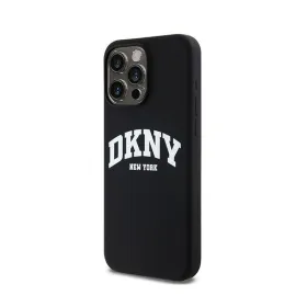 DKNY Liquid Silicone White Printed Logo MagSafe - Case for iPhone 14 Pro Max (black)